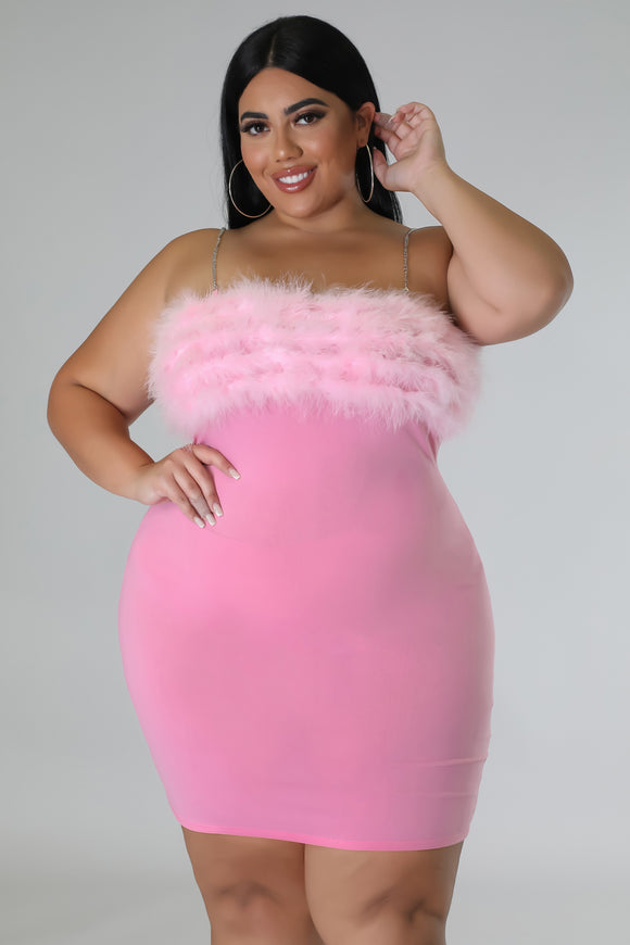 Barb Fur Dress Plus Size